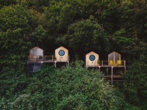 Romantic Off Grid Little Owl Eco Cabin overlooking Start Bay, South Devon, England